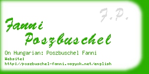 fanni poszbuschel business card